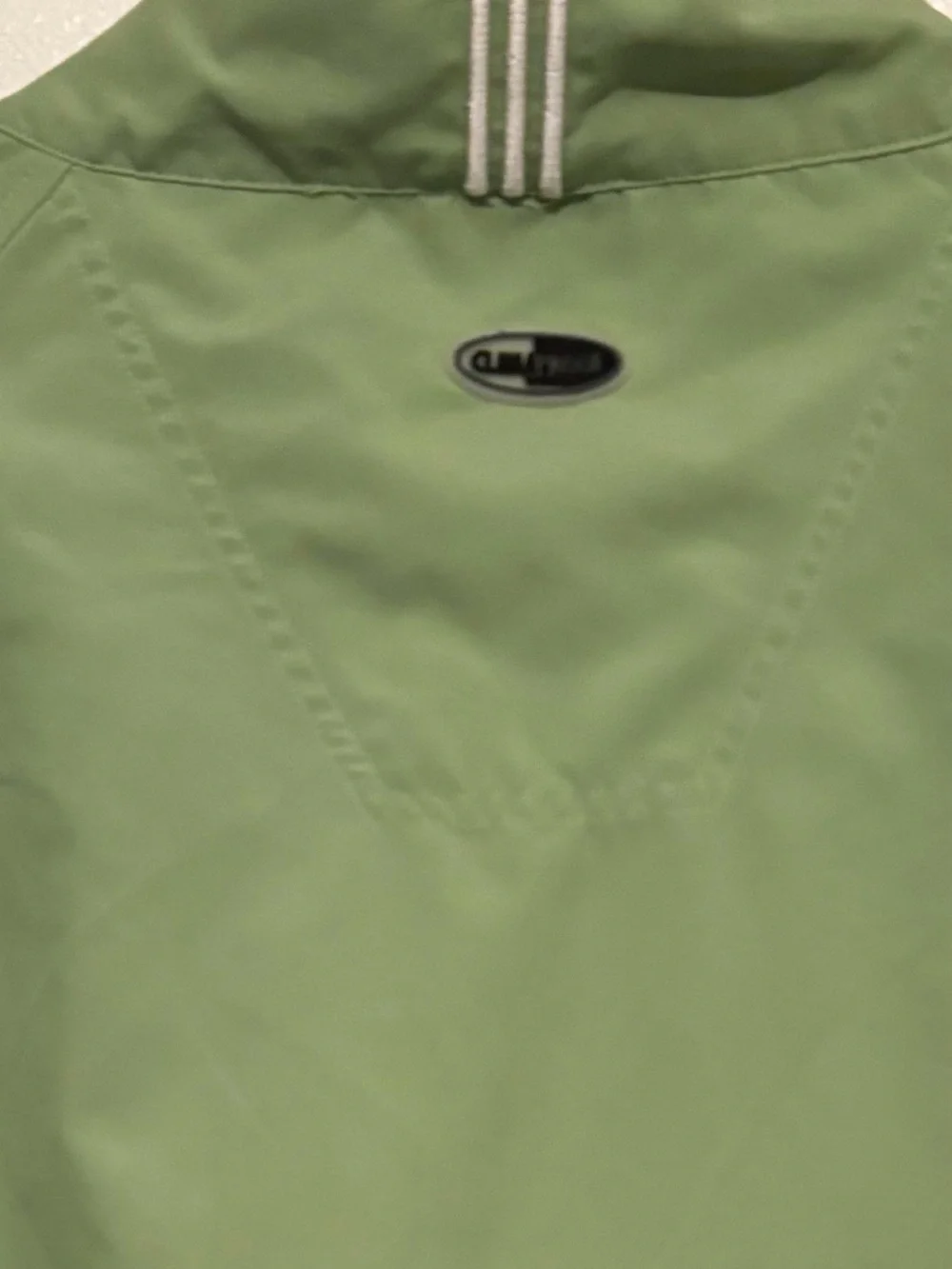adidas vintage  Sage Green Quarter-Zip Jacket windbreaker 2XL